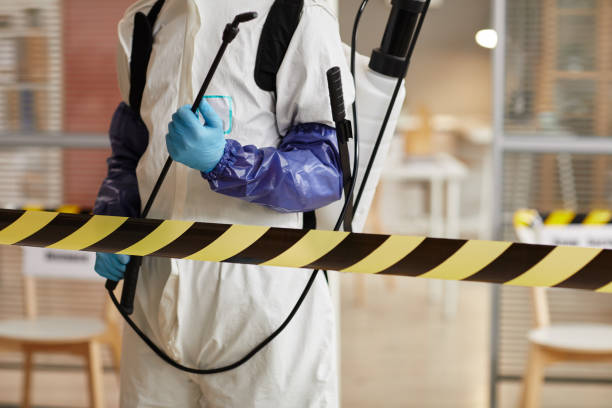 Professional Biohazard Cleanup technician working in Ridge, NY